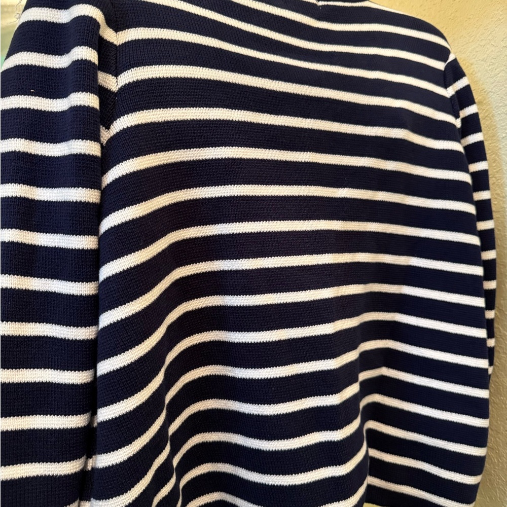 Crown & Ivy Navy and White Striped Cardigan - Picture 6 of 9